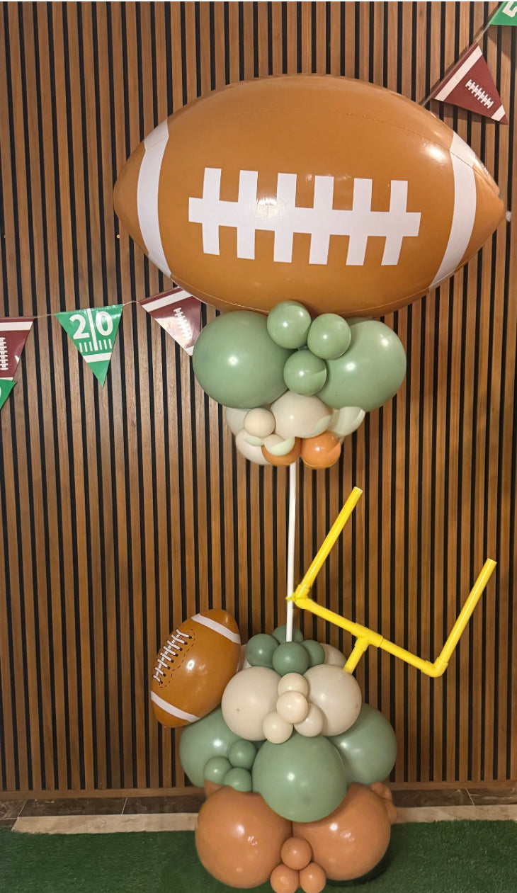 Football-Themed Balloon Tower – Football Topper