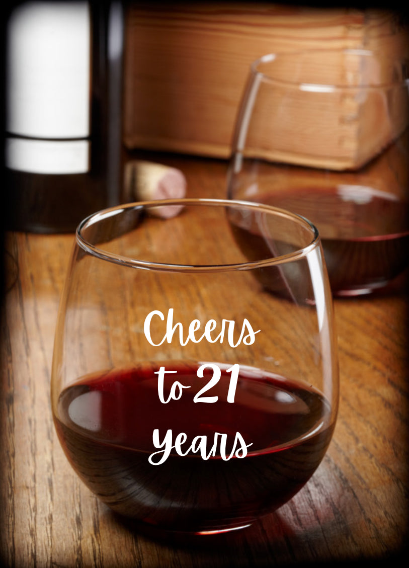 Cheers To 50 Years Wineglass