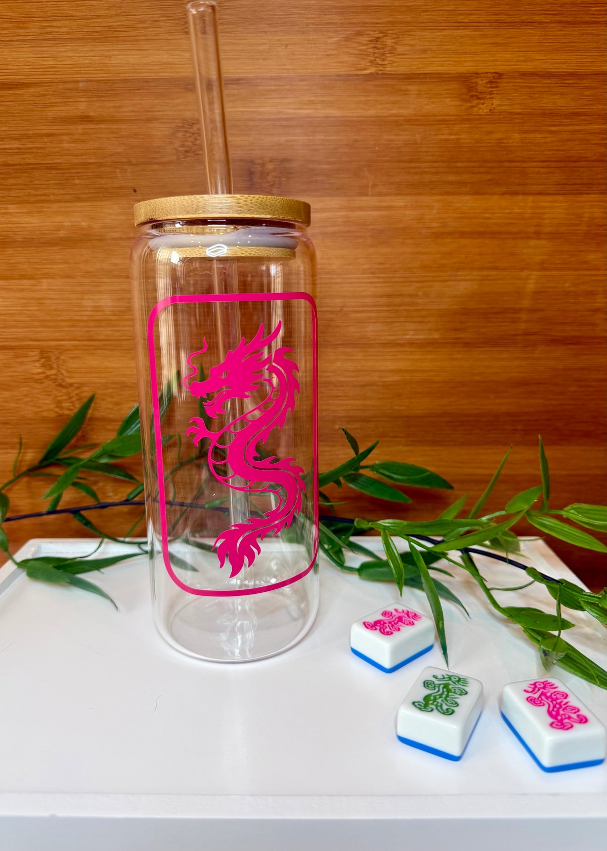 Mahjong Soda Can Glass