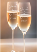 First name/ date  Toasting flutes