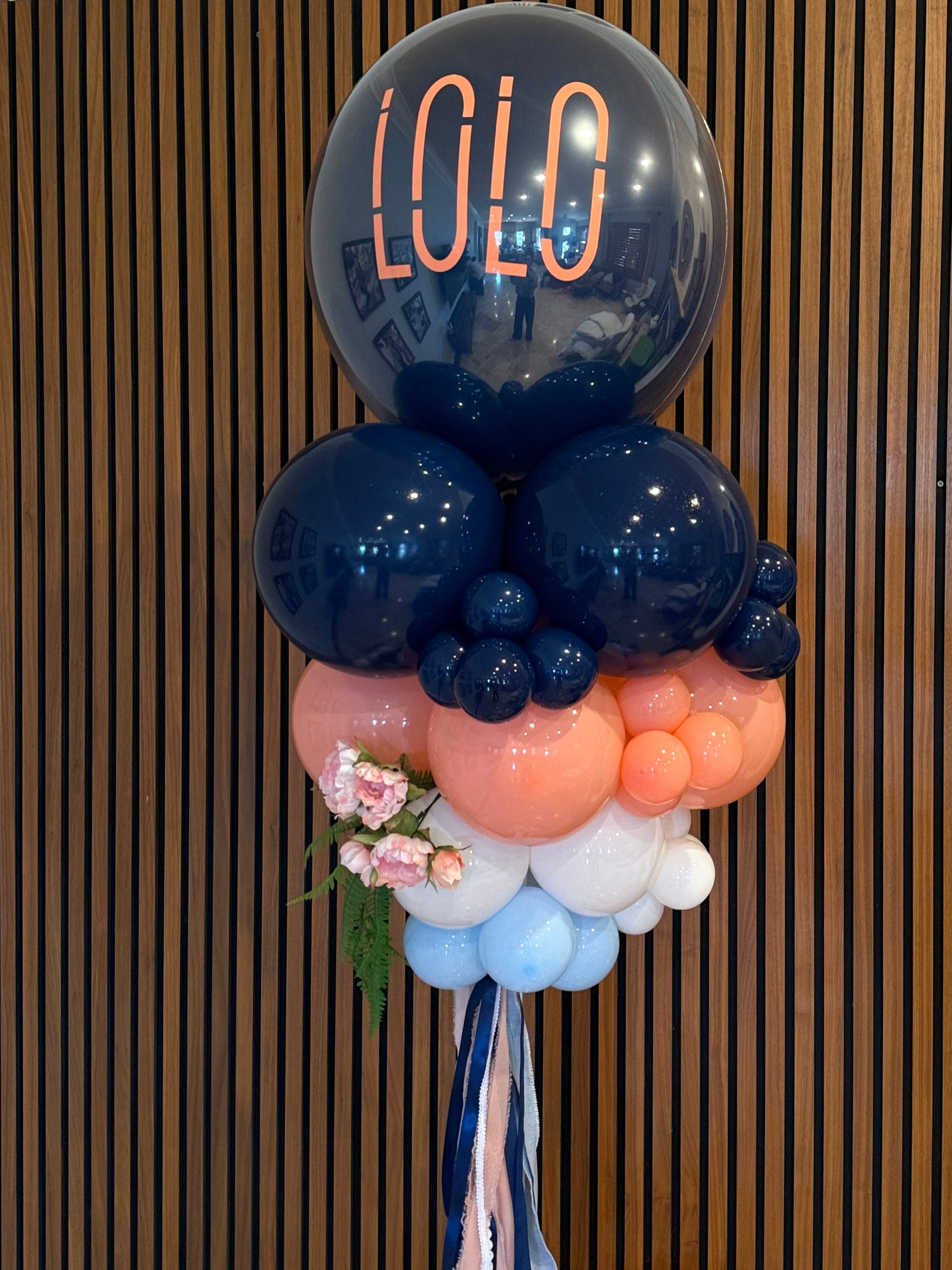 Ribbon Tower w/ Florals (6ft)